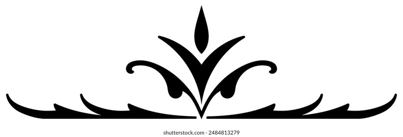 black abstract pattern For vintage design on white background