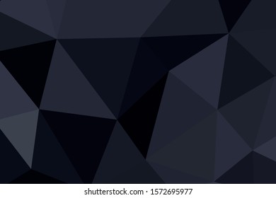 Black abstract polygon background. Applicable for the design of covers, invitations, presentations, leaflets, posters, business cards. Contemporary art. Vector illustration of EPS 10.