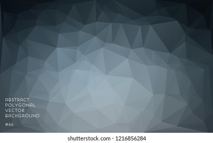 Black abstract polygonal vector background