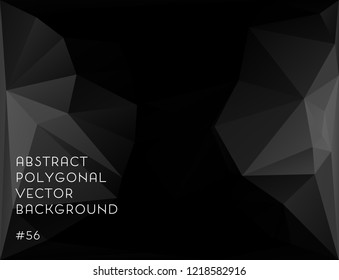 Black abstract polygonal vector background