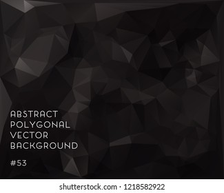 Black abstract polygonal vector background