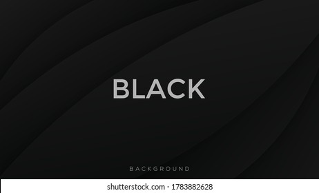 Black abstract premium background with overlaping layer background. Vector background. Eps10