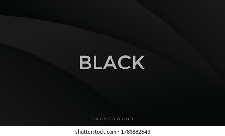 Black abstract premium background with overlaping layer background. Vector background. Eps10