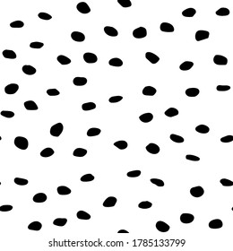 Black Abstract Random Dot. Black Random Background Paint. Pattern Cool Summer. Irregular Eps Dot Sparkle. Vector Spot Birthday. Seamless Graphic Icon. Black Happy Color Background. White Polka Dot.