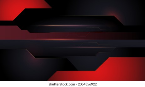 black abstract , red background and polygon 