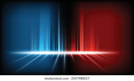 Black abstract red and blue technolofy geometric background elegant futuristic glossy light.Modern shape racing concept.
