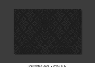 black abstract rhombus outline pattern on a black background