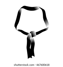 Black abstract ribbon without text - eps10 vector