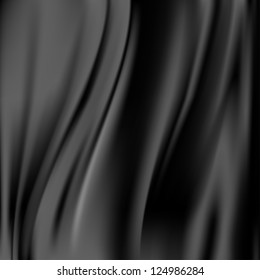 Black Abstract Satin Curtain Background