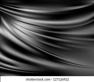 Black Abstract Satin Curtain Background