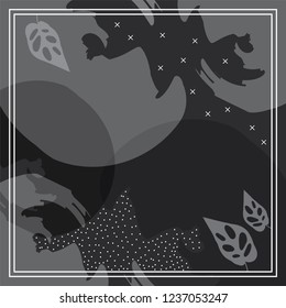 black abstract scarf pattern design