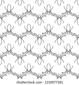 Black abstract seamless pattern. Fashion graphic background design. Modern stylish abstract texture. Monochrome template for prints, textiles, wrapping, wallpaper, website etc. Vector illustration