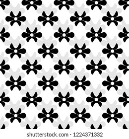 Black abstract seamless pattern. Fashion graphic background design. Modern stylish abstract texture. Monochrome template for prints, textiles, wrapping, wallpaper, website etc. Vector illustration