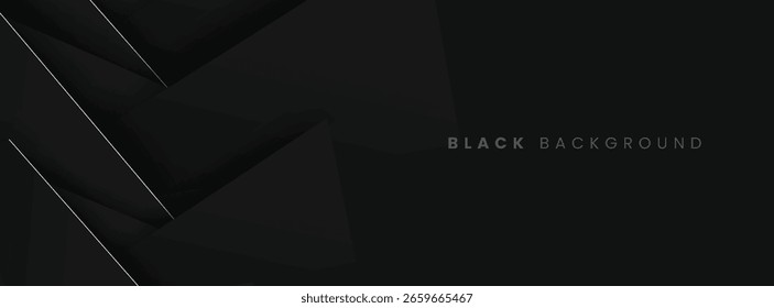 Plano de fundo de forma abstrata preta com sombra escura
