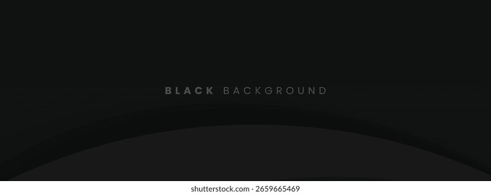 Black abstract shape background with dark shadow