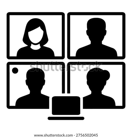 A black abstract shape with curved lines and a rectangular cutout on a white background, creating a striking contrast and visually appealing design element.