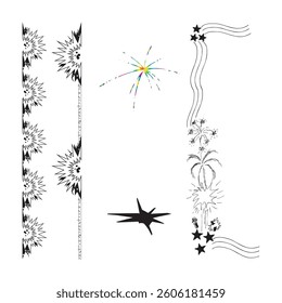 Black abstract shapes, white background, geometric design, minimalist art.