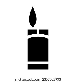 Black Abstract Simplified Lighter Icon on a White Background
