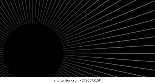 Diseño de fondo de rayas abstractas negras. Moderno patrón de rayas circulares en colores monocromos. Textura de patrón de línea para Anuncios, cubiertas, terreno, ciencia ficción, estructura de alambre y relacionados con el fondo.