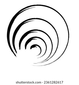 black abstract swirl line illustration