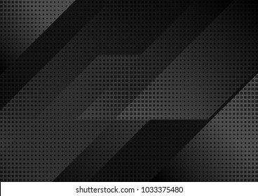 Black abstract tech geometric