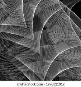 Black abstract tech geometric modern background. Vector design