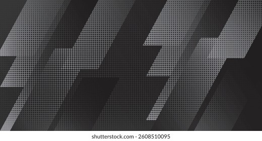 Black abstract tech geometric modern background. Vector design