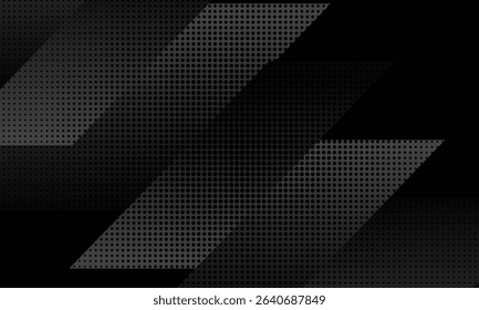 Black abstract tech geometric