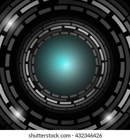 Black Abstract Technology background for computer graphic website and internet