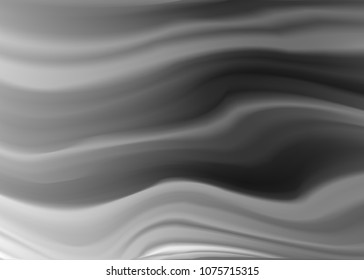 Black abstract template for card or banner. Metal Background with waves and reflections. Business background, silver, illustration. Illustration of abstract background with a metallic element