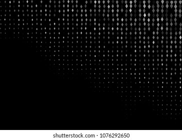 Black abstract template for card or banner. Metal Background with waves and reflections. Business background, silver, illustration. Illustration of abstract background with a metallic element