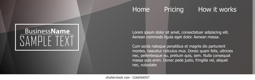 Black abstract template for card or banner. Metal Background with waves and reflections. Business background, silver, illustration. Illustration of abstract background with a metallic element