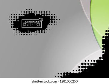 Black abstract template for card or banner. Metal Background with waves and reflections. Business background, silver, illustration. Illustration of abstract background with a metallic element