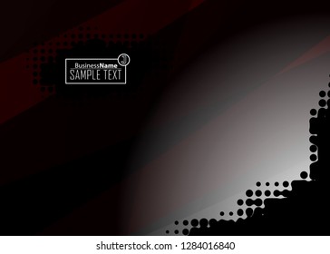 Black abstract template for card or banner. Metal Background with waves and reflections. Business background, silver, illustration. Illustration of abstract background with a metallic element