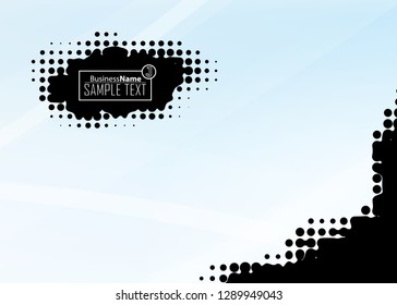 Black abstract template for card or banner. Metal Background with waves and reflections. Business background, silver, illustration. Illustration of abstract background with a metallic element