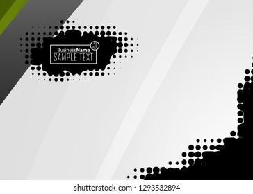 Black abstract template for card or banner. Metal Background with waves and reflections. Business background, silver, illustration. Illustration of abstract background with a metallic element