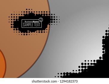 Black abstract template for card or banner. Metal Background with waves and reflections. Business background, silver, illustration. Illustration of abstract background with a metallic element
