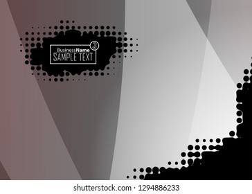 Black abstract template for card or banner. Metal Background with waves and reflections. Business background, silver, illustration. Illustration of abstract background with a metallic element