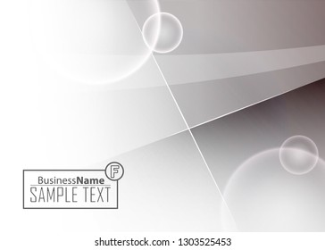 Black abstract template for card or banner. Metal Background with waves and reflections. Business background, silver, illustration. Illustration of abstract background with a metallic element