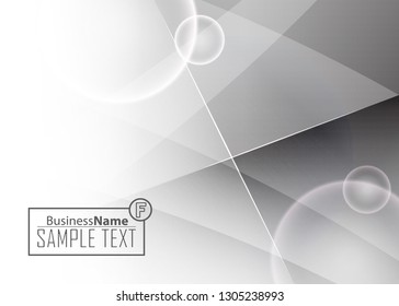 Black abstract template for card or banner. Metal Background with waves and reflections. Business background, silver, illustration. Illustration of abstract background with a metallic element