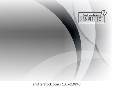 Black abstract template for card or banner. Metal Background with waves and reflections. Business background, silver, illustration. Illustration of abstract background with a metallic element