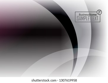 Black abstract template for card or banner. Metal Background with waves and reflections. Business background, silver, illustration. Illustration of abstract background with a metallic element