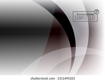 Black abstract template for card or banner. Metal Background with waves and reflections. Business background, silver, illustration. Illustration of abstract background with a metallic element