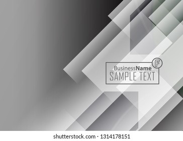 Black abstract template for card or banner. Metal Background with waves and reflections. Business background, silver, illustration. Illustration of abstract background with a metallic element