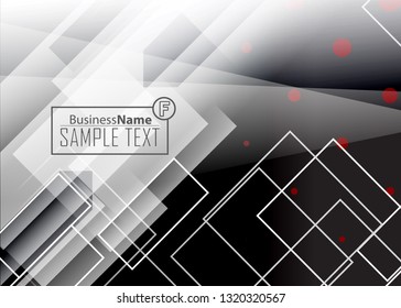 Black abstract template for card or banner. Metal Background with waves and reflections. Business background, silver, illustration. Illustration of abstract background with a metallic element