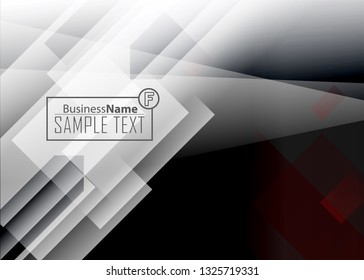 Black abstract template for card or banner. Metal Background with waves and reflections. Business background, silver, illustration. Illustration of abstract background with a metallic element