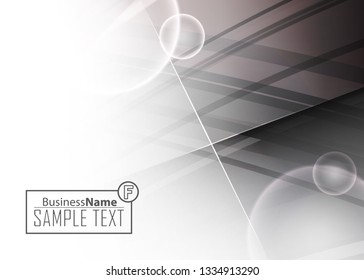 Black abstract template for card or banner. Metal Background with waves and reflections. Business background, silver, illustration. Illustration of abstract background with a metallic element