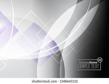 Black abstract template for card or banner. Metal Background with waves and reflections. Business background, silver, illustration. Illustration of abstract background with a metallic element