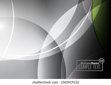 Black abstract template for card or banner. Metal Background with waves and reflections. Business background, silver, illustration. Illustration of abstract background with a metallic element