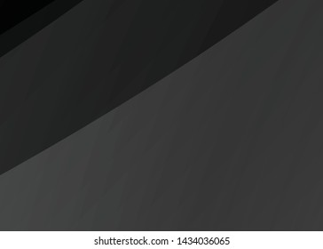 Black abstract template for card or banner. Metal Background with waves and reflections. Business background, silver, illustration. Illustration of abstract background with a metallic element